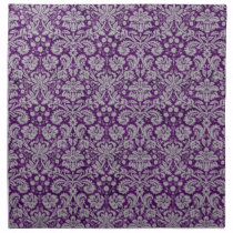 Dark Purple Damask napkins
