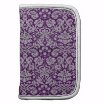Dark Purple Damask planners