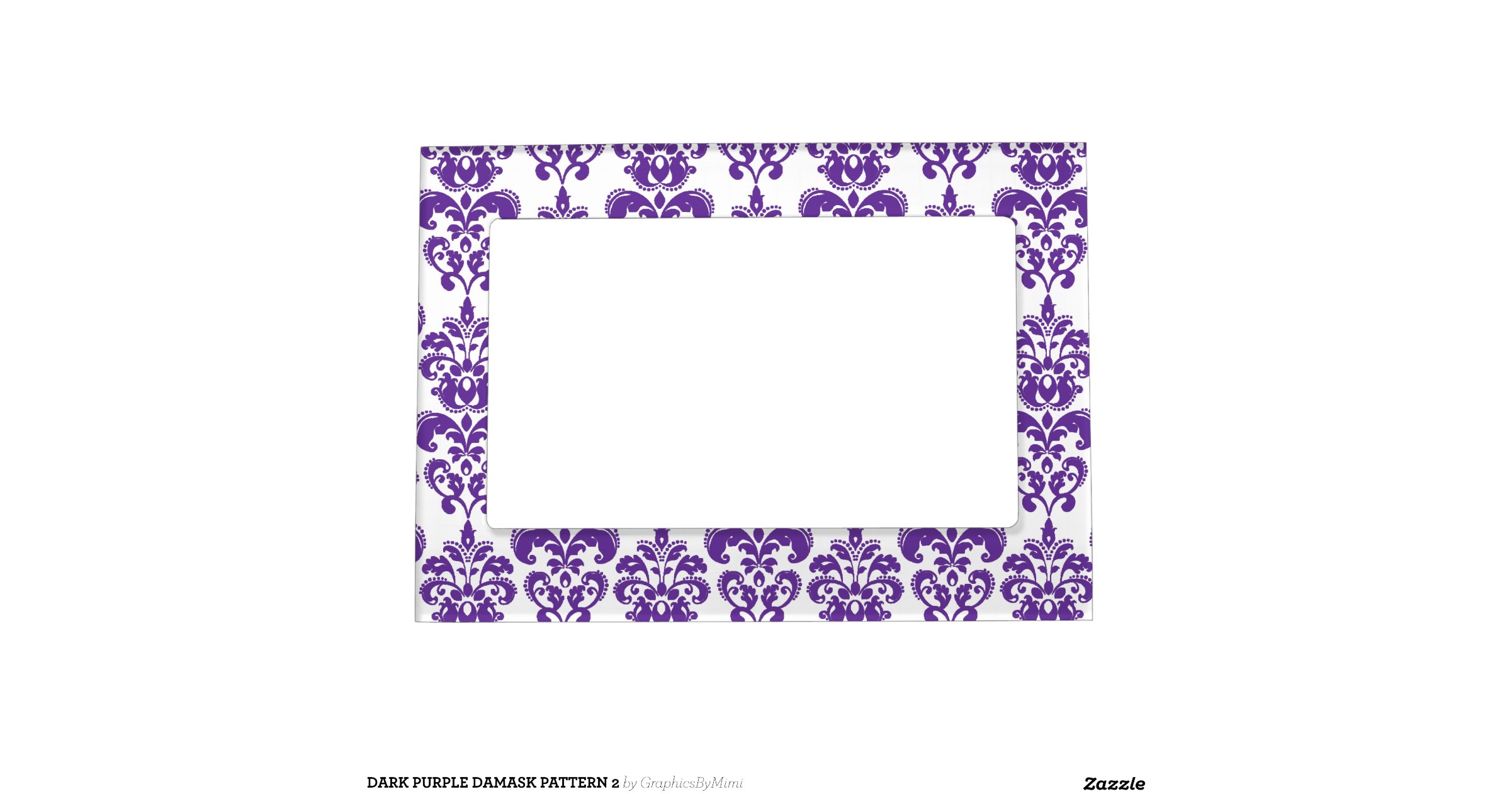 Damask Pattern Frame | dark purple damask pattern 2 picture frame magnet Damask Pattern Frame | dark purple damask pattern 2 picture frame magnet