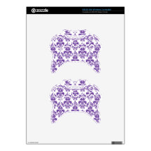 DARK PURPLE DAMASK PATTERN 2 XBOX 360 CONTROLLER SKINS