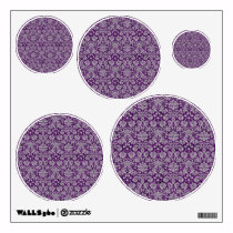 Dark Purple Damask wall decals