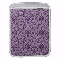 Dark Purple Damask ipad sleeves