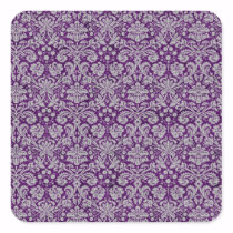 Dark Purple Damask stickers