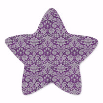Dark Purple Damask stickers