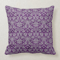 Dark Purple Damask pillows