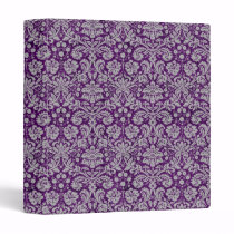 Dark Purple Damask binders