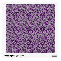 Dark Purple Damask wall decals