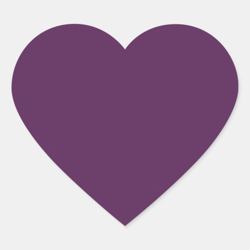 Dark Purple Heart Sticker Zazzle