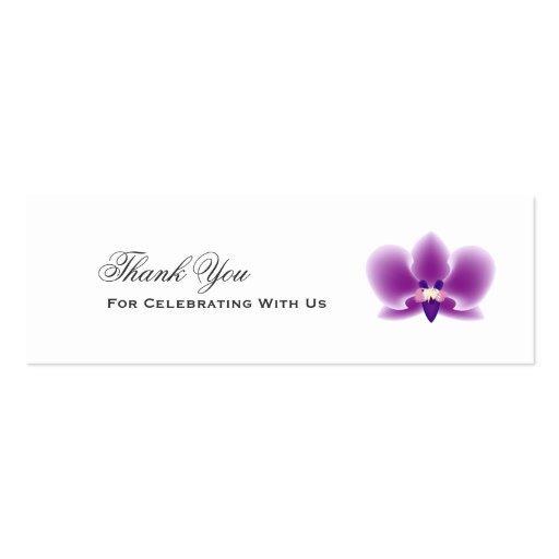 Dark Purple Orchid Favour Tag Business Card Template