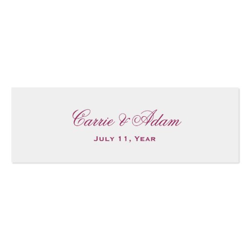 Dark Purple Orchid Favour Tag Business Card Template (back side)
