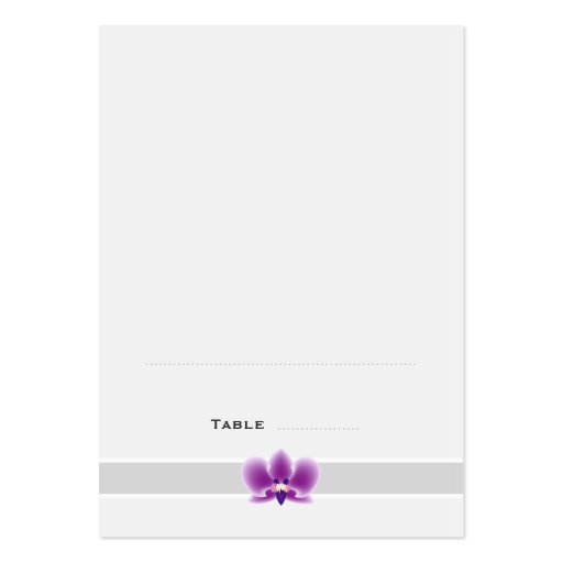 Dark Purple Orchid Folded Place Cards Business Card Template