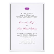 Dark Purple Orchid Invitation invitations