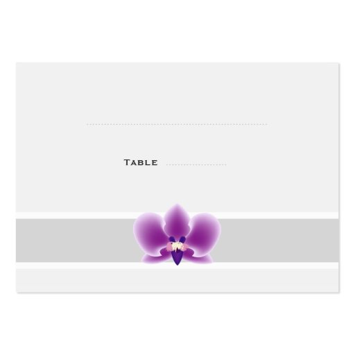 Dark Purple Orchid Place Cards Business Card Templates (front side)