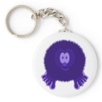 Dark Purple Pom Pom Pal Keychain