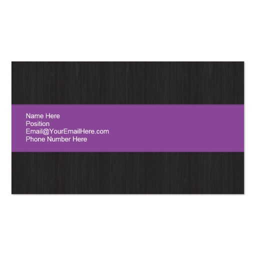 Dark & Purple Professional Business Card (back side)