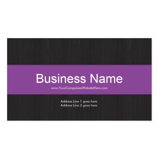 Dark & Purple Professional Business Card (front side)