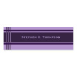 Dark purple Professional Stripes Block Business Card