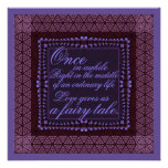 Dark Purple Romance Wedding Invitation