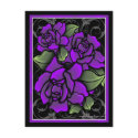 Dark Purple Roses Postcard by mykajelina Dark Purple Roses Postcard