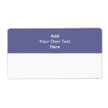 Dark purple with white area and text. personalized shipping labels