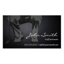 Dark Putt Golf Instructor Business Card