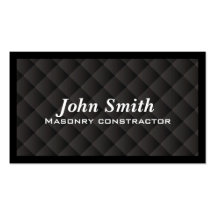 Dark Quilt Masonry Constractor Business Card