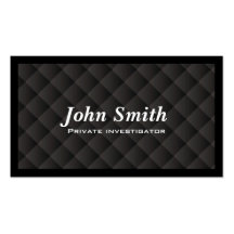 Dark Quilt Private Investigator Business Card