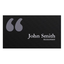 Dark Quotation Marks Accountant Business Card