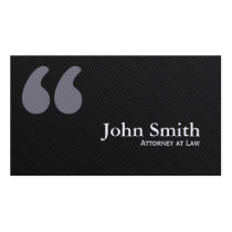 Dark Quotation Marks Attorney Business Card