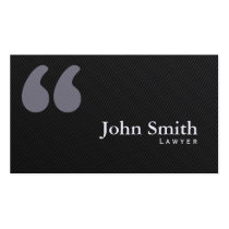 Dark Quotation Marks Lawyer Business Card