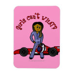 Dark Race Car Driver Flexible Magnets