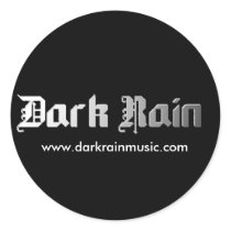 Dark Rain Circle Sticker