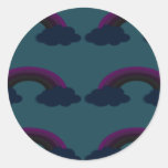 Dark Rainbow circle sticker 2