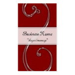 Dark Red Acrylic Chic Swirl Design Business Cards