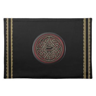Dark Red and Black Metallic Celtic Knot Placemat