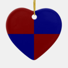 Dark Red and Blue Rectangles Christmas Tree Ornament