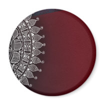 Dark red and silver design magnets by perfectpostage Dark red and silver design magnets
