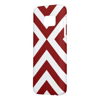 Dark Red and White Chevrons Smartphone Case