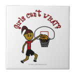 Dark Red Basketball Girl Tiles
