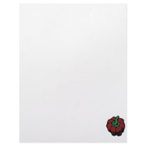 Dark Red bell pepper top view graphic Letterhead