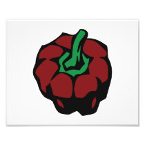 Dark Red bell pepper top view graphic Photo