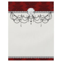 dark red bold damask design flyer design