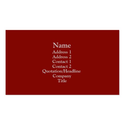 Dark Red Business Card Template (front side)