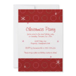 Dark Red Circles Christmas Party Invitation