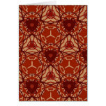 Dark Red & Cream spider web pattern cards