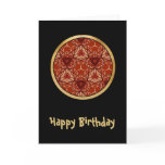 Dark Red & Cream spider web pattern cards