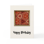 Dark Red & Cream spider web pattern cards