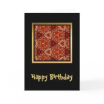 Dark Red & Cream spider web pattern cards