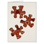 Dark Red & Cream spider web pattern cards