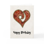 Dark Red & Cream spider web pattern cards